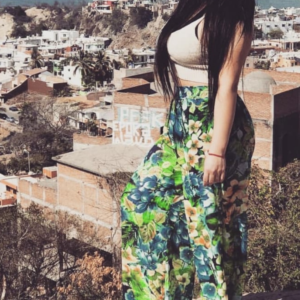 Spring floral pants